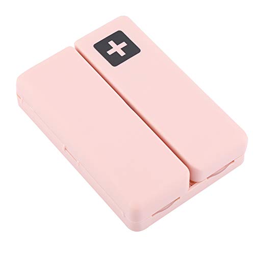 Haofy Tragbare Pillendose Magnetische Pillendose Faltbarer Medizinkoffer Organizer mit 7 Fächern Zur Aufbewahrung von Vitamin Fischöl(Rosa) von Haofy