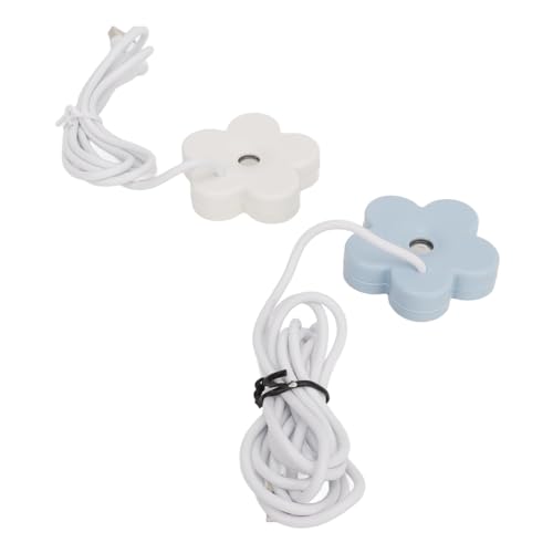 USB-Luftbefeuchter mit Kleinen Blumen, Niedlicher Zerstäubungsnebelhersteller, Tragbar, Wasserdicht, Weiß, Blau, für Schlafzimmer, Büro, Reisen, Yoga von Haofy