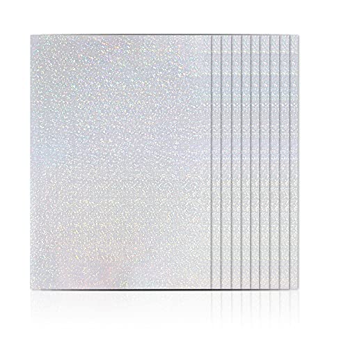 15Pcs Holografische Vinyl-Aufkleberbögen, selbstklebend, holografische Bastelfolie, holografische Laser-Vinylfolie für Silhouetten-Bastelarbeiten (15 point) von Haohai