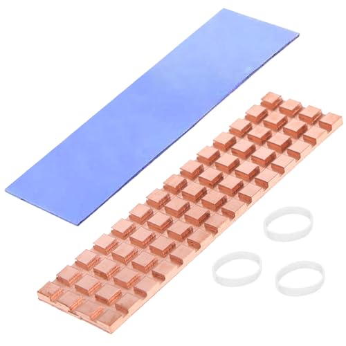 Haojiaho M.2 Kühlkörper, Kupfer, 67 x 18 x 1,5 mm, PS5 2280 SSD, M2 Kühlkörper, Kühlkörper mit Wärmeleitpad auf Silikonbasis zur Kühlung von M.2 SSD NVME Laptops von Haojiaho