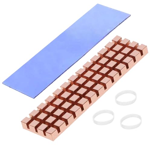 Haojiaho M.2 Kühlkörper, Kupfer, 67 x 18 x 6 mm, PS5 2280 SSD, M2 Kühlkörper, Kühlkörper mit Wärmeleitpad auf Silikonbasis zur Kühlung von M.2 SSD NVME Laptops von Haojiaho