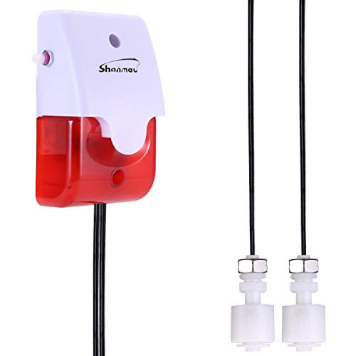 Erkennung von Hoch- / Niedrigwasserstand Alarm, 120 dB rotem Stroboskop Alarm, Wasserstandssensor (einstellbare Lautstärke), 5 m langes Sondenkabel, kann Überlauf und Wassermangel erkennen von Shonmau