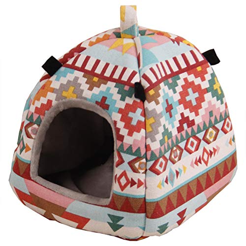 Hamsterhaus für Haustiere, Hängematte, Spielzeug zum Aufhängen, für kleine Tiere, Winter, warmes Bett, Nest, Höhle, Kuschelbett für Maus, Ratten, Igel, Chinchilla, Meerschweinchen, Maus von Haokaini