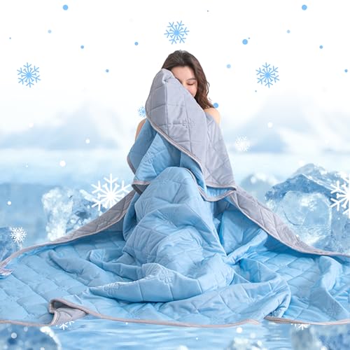 Haokelai Kühldecke Sommerdecke, Ice Silk Kühldecke, Selbstkühlende Decke Doppelseitige, Dünne Leichte Dünne Sommerdecke, Absorbiert Körperwärme, Atmungsaktive, für Besseren Schlaf (150x200cm) von Haokelai
