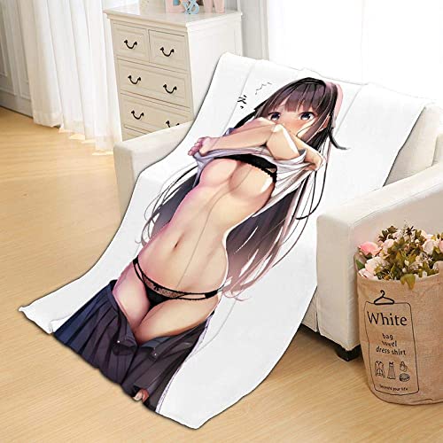 Haosb Wohn- & Kuscheldecken Cartoon Gedruckt Decke Büro Nickerchen Sofa Decke Anime Flanelldecke, Verrückt DREI C, 150 * 200Cm von Haosb