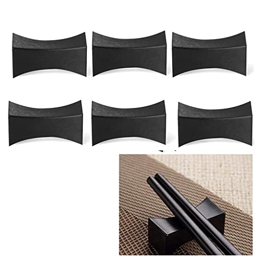 6 Pack Essstäbchen Ablagen schwarz Restaurants Zubehör Essstäbchenablagen Chopsticks Shelves Essstäbchen Halter Chopstick Rest Essstäbchen Halterung von Haosell