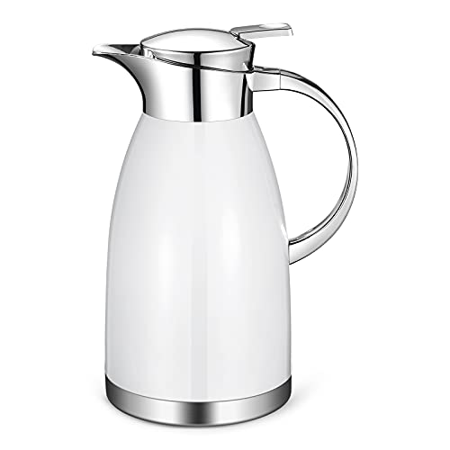 Haosens 1,8 Liter Edelstahl Isolierkanne thermoskanne Teekanne, Doppelschicht Vakuum kaffeekanne - Elegantes Design, doppelwandige Isolierung von Haosens