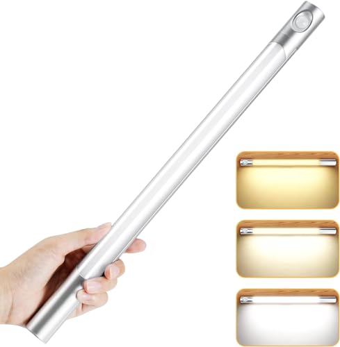 40cm LED Lampe Akku mit Bewegungsmelder, 2500mAh Unterbauleuchte Led mit Batterie, 6500K Unterbauleuchte Küche Led Akku, Kabellose, Led Leiste USB Aufladbar, Schrankbeleuchtung Treppenbeleuchtung von Haotao