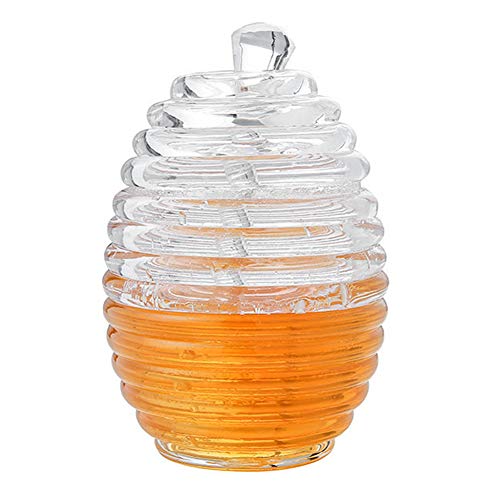 Honigtopf, Honigglas mit Tropferstab Transparentes Honigglas Honigglas, für Zuhause von Haowecib