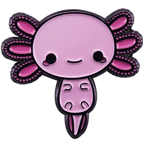 Haowul Axolotl Emaille Pin Hexagon Brosche Rosa Amphibien Axolotl Badge Marine Tierschmuck Süßestifte Frauen Freundin Geschenk Geschenk von Haowul
