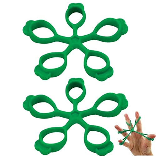 Haowul 2pcs Tragbare Fingerstrecke Silikon Weiche Unisex Hand Trainer Grip Festigkeit Stärker Fünf-Finger-spannungsring Trainer von Haowul