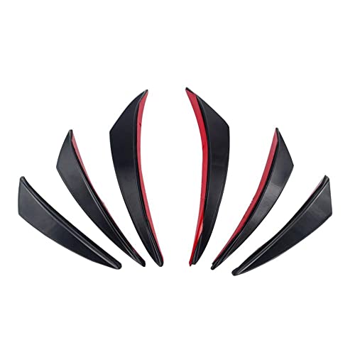 Haowul 6pcs/Set Universal Fit Front Stoßstange Lippendiffusor Splitter Flossen Körperspoiler Canards Auto Tuning Canard von Haowul