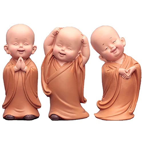 Haowul Kleine Mönch Figuren Harz Crafts Desk Miniaturen Dekoration Ornamente Accessoires Home Decor Monk Home Dekoration von Haowul