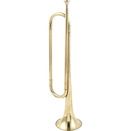 Haowul Messing Trompete Bugle Kavallerie Horn Sprachrohr Anfernern Musikinstrument Für Das School Band Military Orchestra von Haowul