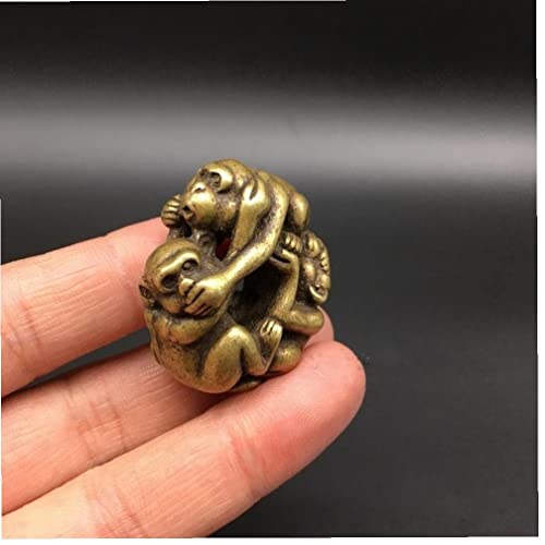 Haowul Sammelbarer Chinesischer Messing Geschnitzter Tierischer Tierkreis AFFE DREI Affen Spielen Akrobatik Exquisite Kleine Statue Haowul Sammelbarer Chinesischer Messing Geschnitzter Tierischer Tierkreis AFFE DREI Affen Spielen Akrobatik Exquisite Kleine Statue von Haowul