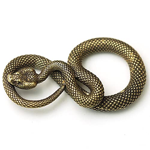 Haowul Schlangentier Figuren Vintage Messing Schlangenstatue Tea Pet Chinese Feng Shui Skulpturen Sammlung Figurine Wohndekoration von Haowul