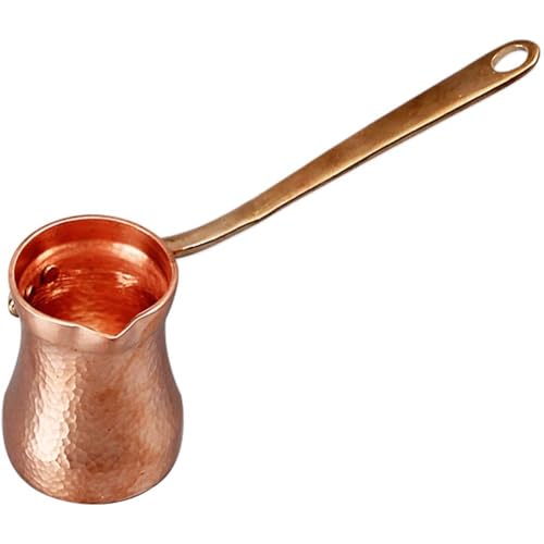 Haowul Türkische Kaffeekanne Aus Massivem Gehämmertem Kupfer, Griechisch-arabisch, Herd-kaffeemaschine Cezve Ibrik Briki Griff Haowul Türkische Kaffeekanne Aus Massivem Gehämmertem Kupfer, Griechisch-arabisch, Herd-kaffeemaschine Cezve Ibrik Briki Griff von Haowul