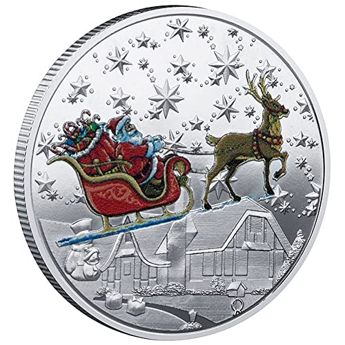 Weihnachten Gedenkmünze Frohe Weihnachten Sammlermünzen Santa Claus Souvenir Coin Für Weihnachtslieger Stuffers Stuffers Stuffers von Haowul
