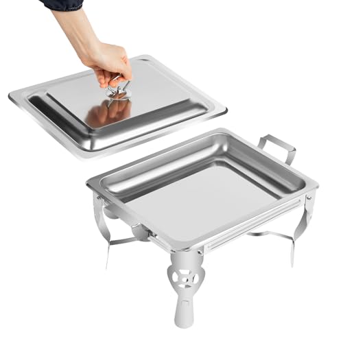 Speisewärmer aus Edelstahl, 6 l, Rechaud mit Deckel, Heizbehälter, für Buffet, Catering, tragbar, für Geburtstagsfeiern, Hochzeiten, Buffets und andere kulinarische Aktivitäten von Haoxuesen