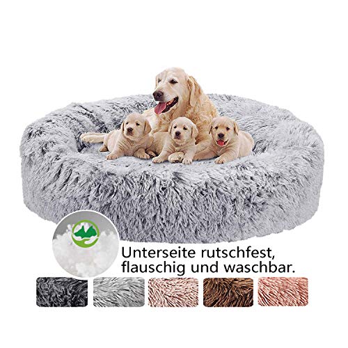 Hundebett Grosse Hunde, Flauschige Hundekissen, Premium Orthopädisches Haustierbett, kuschelige flocke Hundesofa, Hundekörbchen waschbar für mittel und große Hunde von Haoye