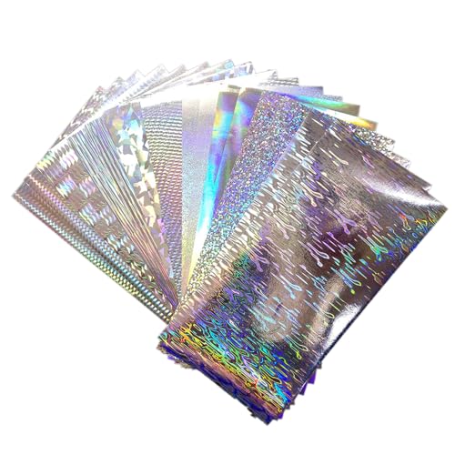 18 Stück reflektierende Fischschuppen-Aufkleber, holografische Klebefolie, blinkendes Köderband, harte Köder, Aufkleber für Köder von Haoyull