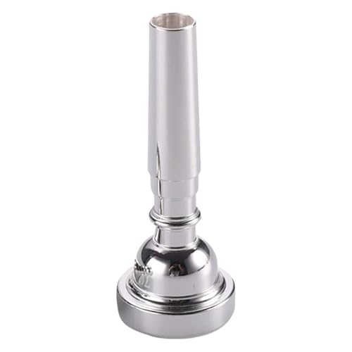 Haoyull Professionelles Messing Trompetenmundstück Versilbert Trompete Mundstück Instrument Zubehör für Anfänger Spieler von Haoyull