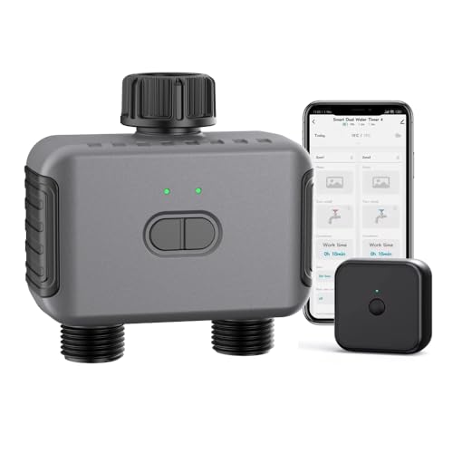 Haozee Bewässerungscomputer WLAN mit 2 Ausgänge,Automatische Zeitgesteuerte Bewässerung für Balkon,Garten,Pflanzen,Automatische Wasser Zeitschaltuhr für Bewässerung Garten Rasen Haozee Bewässerungscomputer WLAN mit 2 Ausgänge,Automatische Zeitgesteuerte Bewässerung für Balkon,Garten,Pflanzen,Automatische Wasser Zeitschaltuhr für Bewässerung Garten Rasen von Haozee