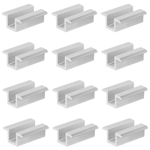 12 Stück Photovoltaik-Modulklemmen,Solarmodul Befestigung,Aluminium AL6005-T5-Mittelklemme für Modulhöhe 30-40mm - 10 μm Anodisierung - Für Photovoltaik-Halterungen von HapDeFu