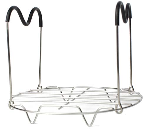 HapWay Dampfgarer-Untersetzer mit hitzebeständigen Silikon-Griffen, kompatibel mit Instant Pot 6 & 8 qt Zubehör, Edelstahl Dampfrost Topfständer für Schnellkochtöpfe HapWay Dampfgarer-Untersetzer mit hitzebeständigen Silikon-Griffen, kompatibel mit Instant Pot 6 & 8 qt Zubehör, Edelstahl Dampfrost Topfständer für Schnellkochtöpfe von HapWay