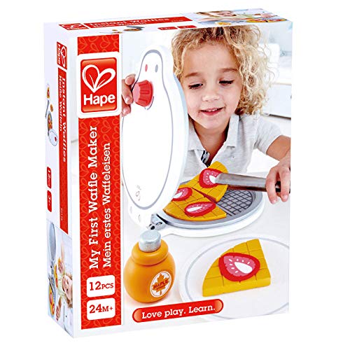 HAPE Waffeleisen aus Holz, Weiß und Zubehör von Hape