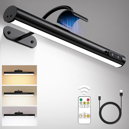 Hapfish LED Akku Wandleuchte Kabellos Innen, Bilderleuchte Kabellose mit Fernbedienung, Dimmbare Magnet Wandlampe Ohne Stromanschluss, Bildbeleuchtung Akku für Wand Dartscheibe Spiegel Hapfish LED Akku Wandleuchte Kabellos Innen, Bilderleuchte Kabellose mit Fernbedienung, Dimmbare Magnet Wandlampe Ohne Stromanschluss, Bildbeleuchtung Akku für Wand Dartscheibe Spiegel von Hapfish