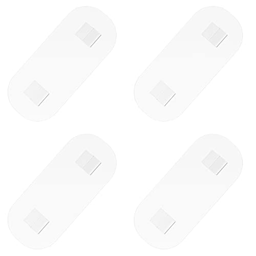 HapiRm 4 PCS Klebehaken Selbstklebend, Transparent Ohne Bohren,Wasserdicht Zum Aufhängen von Duschregal, Spültuchhalter(7 x 16cm) von HapiRm