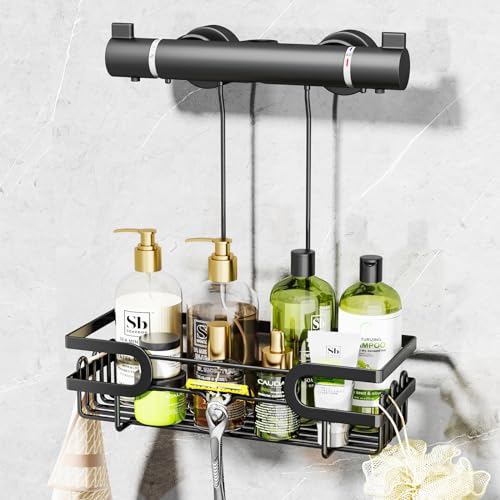 HapiRm Duschablage Ohne Bohren - Duschablage Zum Hängen Aufhängen an der Mischbatterie, Robustheit Duschregal zum Hängen für Shampoo und Duschgel, Duschkorb zum Hängen für das Badezimmer Schwarz HapiRm Duschablage Ohne Bohren - Duschablage Zum Hängen Aufhängen an der Mischbatterie, Robustheit Duschregal zum Hängen für Shampoo und Duschgel, Duschkorb zum Hängen für das Badezimmer Schwarz von HapiRm