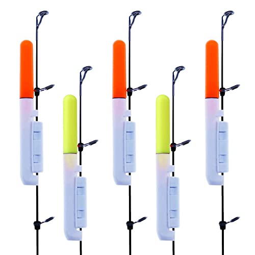 5 Stück Angel-Leuchtstäbe, Angeln Alarm Licht LED, Leuchtstäbe für Angelruten, Bissanzeigerset Knicklicht, Flexibler Knicklichthalter, Wasserdichte Nacht Angeln Biss Alarm Glow Stick 5 Stück Angel-Leuchtstäbe, Angeln Alarm Licht LED, Leuchtstäbe für Angelruten, Bissanzeigerset Knicklicht, Flexibler Knicklichthalter, Wasserdichte Nacht Angeln Biss Alarm Glow Stick von Hapihom