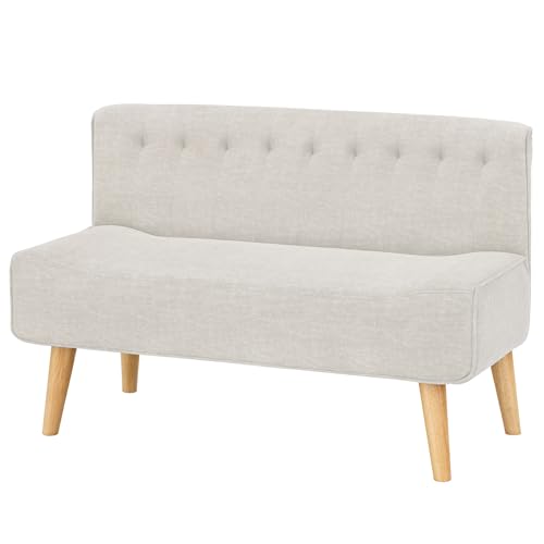 Hapihom 2-Sitzer Stoffsofa, Kleine Couch mit Leinenoptik & Holzbeinen, Moderne Loungesofa Einfache Montage, 117 x 56 x 78 cm Mini Sofa für Wohnzimmer Schlafzimmer Wohnung Büro Hapihom 2-Sitzer Stoffsofa, Kleine Couch mit Leinenoptik & Holzbeinen, Moderne Loungesofa Einfache Montage, 117 x 56 x 78 cm Mini Sofa für Wohnzimmer Schlafzimmer Wohnung Büro von Hapihom