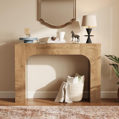 Hapihom Konsolentisch Holz, 120cm Langer Sofatisch hinter der Couch, Flurtisch im Landhausstil, Schmaler Eingangstisch Bauernhoftisch für Wohnzimmer, Flur, Eingang 120x30x84cm - Dunkleiche Hapihom Konsolentisch Holz, 120cm Langer Sofatisch hinter der Couch, Flurtisch im Landhausstil, Schmaler Eingangstisch Bauernhoftisch für Wohnzimmer, Flur, Eingang 120x30x84cm - Dunkleiche von Hapihom