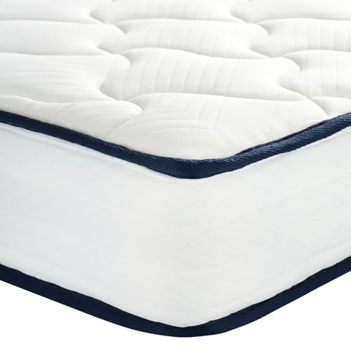 Hapihom Matratze 140x200 cm, Taschenfederkernmatratze 7-Zonen Härtegrad H3, Ergonomische Federkernmatratze 21 cm Höhe, mit Memory-Schaum & Atmungsaktiver Bezug für Rückenentlastung & Komfort von Hapihom