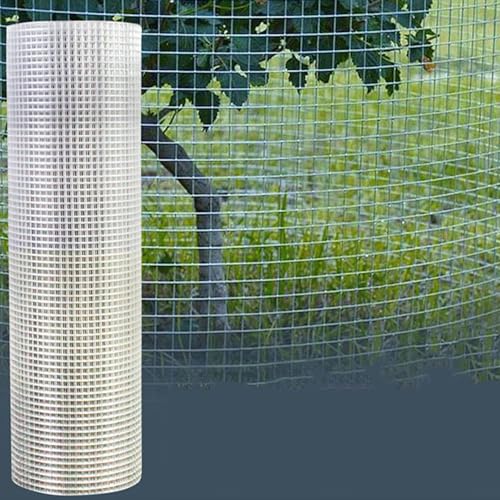 Maschendrahtzaun, 1 m x 25 m Volierendraht, 0,9 mm Drahtstärke 25x25 mm Maschengröße, Maschendraht aus Stahl verzinkt, robustes Schweißgitter, Metallgitter als Hasendraht Kaninchendraht von Hapihom