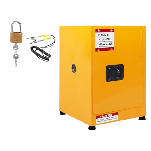 Metallschrank, Safe Tresor Feuerfest für Zuhause, Stahlschrank Abschließbar mit Belüftungsöffnungen, Mehrzweckschrank aus Stahl, Kleiner Aktenschrank für Geld, Dokumente, Medikamenten 43X43X46CM von Hapihom