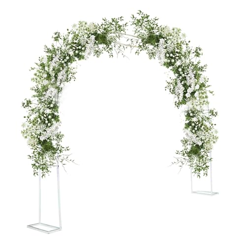 Rosenbogen, L 300cm x B 40cm x H 220cm Gartenbogen aus Metall für Rosen und Kletterpflanzen, Stabiler Torbogen für Hochzeit Garten Partys, Rankhilfe Halbbogen für Pergola Laubengang - Weiß Rosenbogen, L 300cm x B 40cm x H 220cm Gartenbogen aus Metall für Rosen und Kletterpflanzen, Stabiler Torbogen für Hochzeit Garten Partys, Rankhilfe Halbbogen für Pergola Laubengang - Weiß von Hapihom
