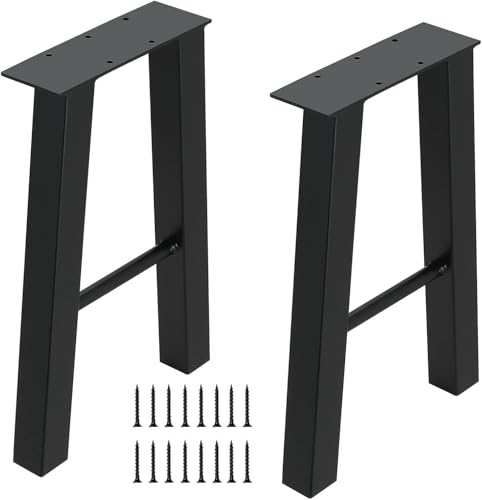 Tischbeine, Metall Haarnadel Trapeze Tischbeine, robuste Tisch & Bank Füße aus Stahl, 2 Stück Tischgestell Bankbeine für Couchtisch & Esstisch 16x11inch von Hapihom