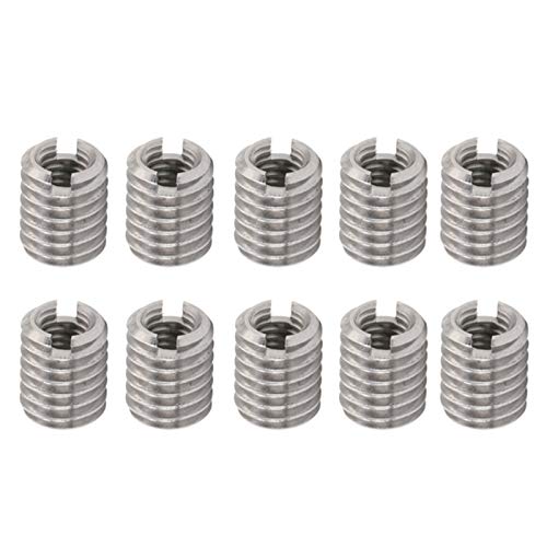 10 Stück Gewinde Reduziermutter, Edelstahl Reduziermutter Innen M3 x 0,5 Außen M5 x 0,8 Länge 6MM Außengewinde Umbausatz Hardware Befestigungselemen für Möbelprojekte von Hapivida
