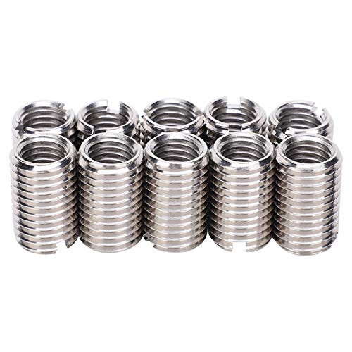 10 Stück Gewindeeinsatz, Innengewinde M12 X 1,75 Außengewinde M16 X 2 25mm Edelstahl Gewinde Reparaturhülsen Reduziermuttern Gewinde Reduzieradapter von Hapivida