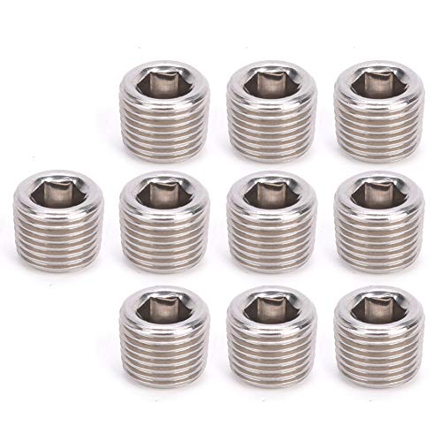 10 Stück Rohrstopfen Edelstahl 3/8" NPT Außengewinde Innensechskant Rohrverschraubung Gewindeadapter für Verschließen Rohrendes Oder Armatur von Hapivida