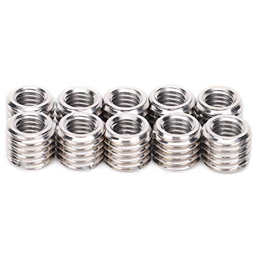 10 Stück Gewindeeinsatz, Edelstahl Reduziermutter Innen M8 x 1,25 Außen M12 x 1,75 Länge 10MM Außengewinde Umbausatz Hardware Befestigungselemen für Möbelprojekte von Hapivida