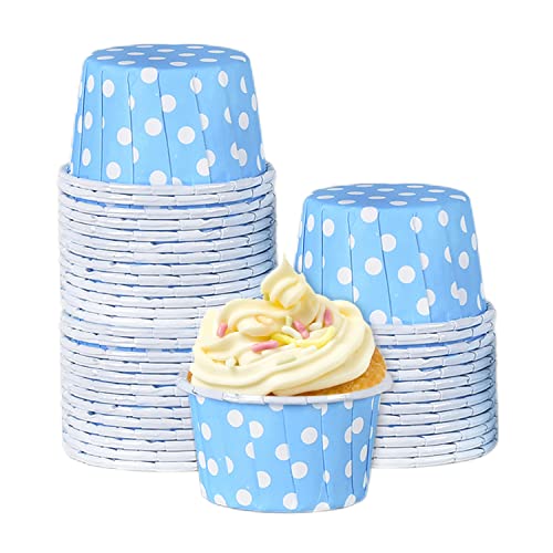 100 Stück Cupcake Förmchen, Mini Papierkuchen Cupcake Backförmchen Muffinförmchen Cupcake Formen, Geburtstags Muffin Wrapper Cupcake Backform Bechereinlagen für Party, Hochzeit, Festival(Blau) von Hapivida