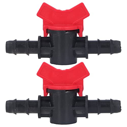 2 Stück Durchflussregelventil, ABS Water Stop Controller Reglers Wasserrohr Ausschalten Ventile Schalter Set Kit für Wasserprojekt Schwimmpool (12 mm) von Hapivida