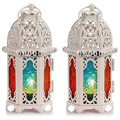 2 Stück Metall Teelichthalter, Orientalische Laterne Marokkanischen Stil Kerze Laterne, Kleine Windlichter Laternen mit Transparente Glasscheiben für Terrasse Drinnen Veranstaltungen Partys Hochzeiten 2 Stück Metall Teelichthalter, Orientalische Laterne Marokkanischen Stil Kerze Laterne, Kleine Windlichter Laternen mit Transparente Glasscheiben für Terrasse Drinnen Veranstaltungen Partys Hochzeiten von Hapivida
