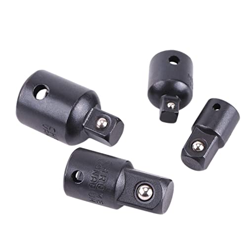 4 Stück Stecknuss Adapter Satz, 1/4" 3/8" 1/2" Steckschlüssel Adapter Schlagschrauber Adapter Impact Socket Adapter and Reducer von Hapivida