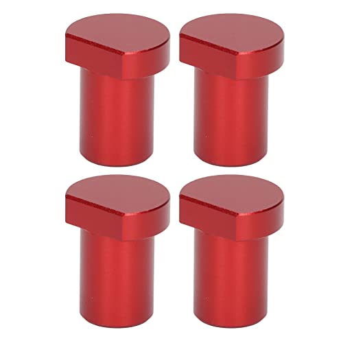 4PCS Holzbearbeitungstisch Bankstopps Edelstahl Tischwerkbank Hilfswerkzeug für T-Track Holzbearbeitung Tisch Workbench Positionierung Hobelstopfen (Rot) von Hapivida